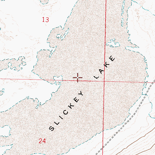 Topographic Map of Slickey Lake, OR