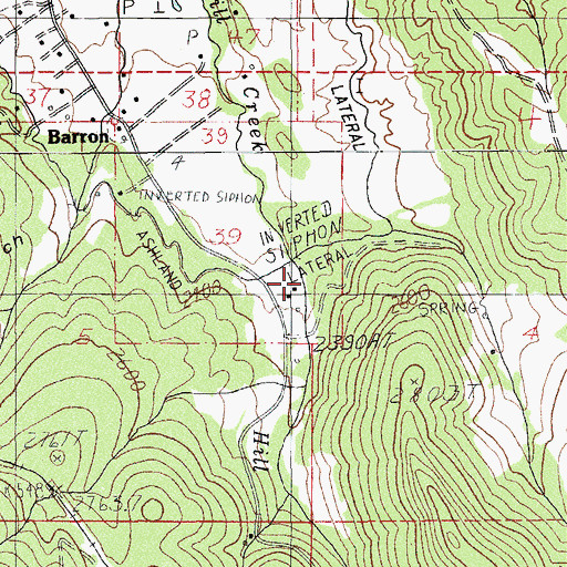 Topographic Map of Slide Creek, OR