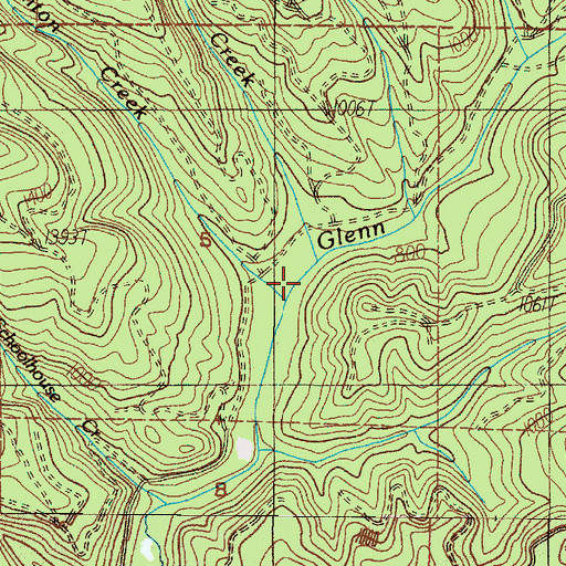 Topographic Map of Slide Out Creek, OR