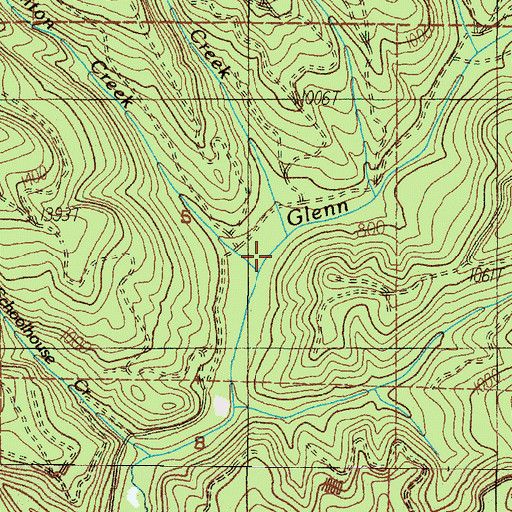 Topographic Map of Slide Out Creek, OR