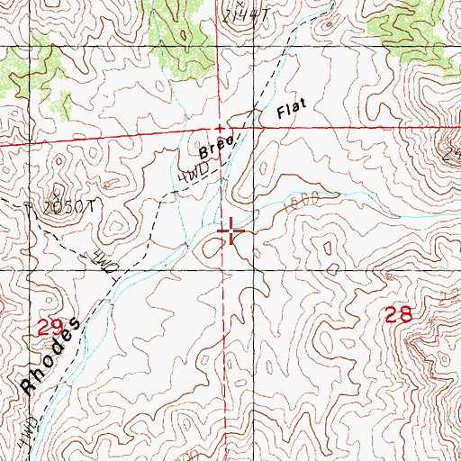 Topographic Map of Sluice Canyon, OR