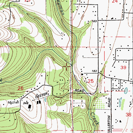 Topographic Map of Sly Creek, OR
