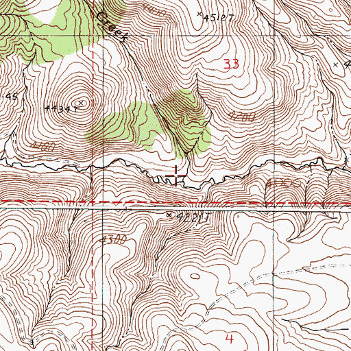 Topographic Map of Smith Creek, OR