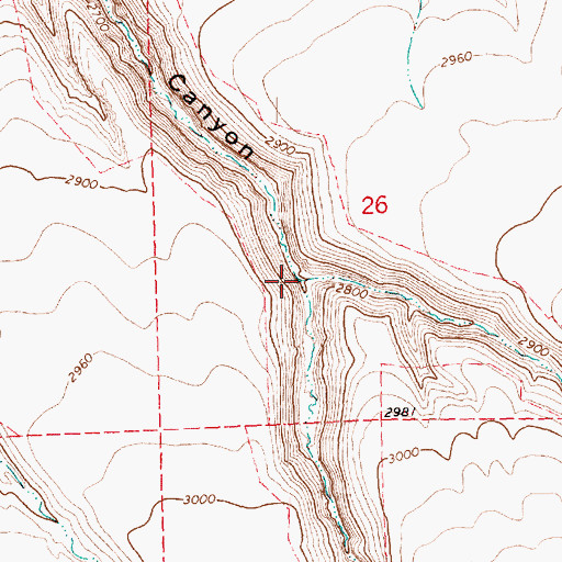 Topographic Map of Smith Creek, OR