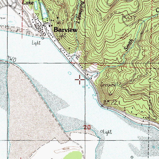 Topographic Map of Smith Creek, OR