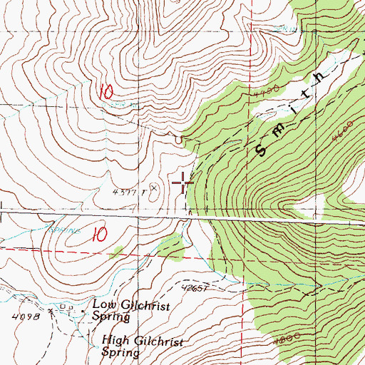 Topographic Map of Smith Hollow, OR