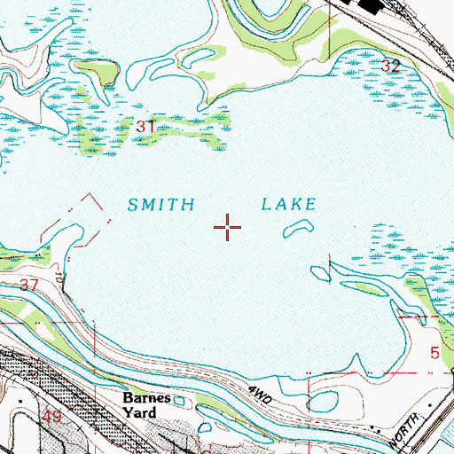 Topographic Map of Smith Lake, OR