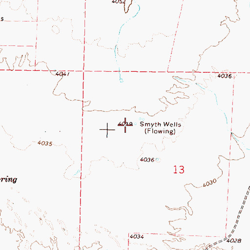 Topographic Map of Smyth Wells, OR