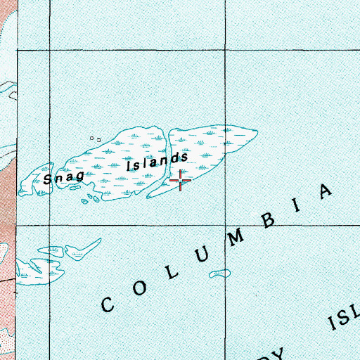 Topographic Map of Snag Islands, OR