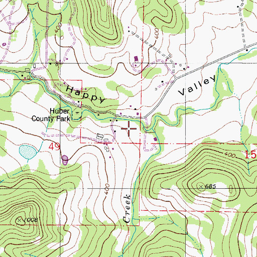 Topographic Map of Snake Creek, OR
