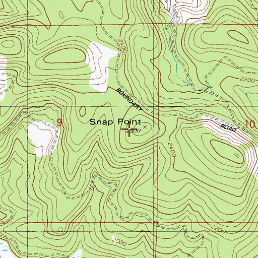 Topographic Map of Snap Point, OR