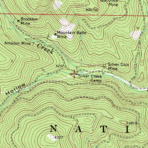 Topographic Map of Snell Hollow, OR