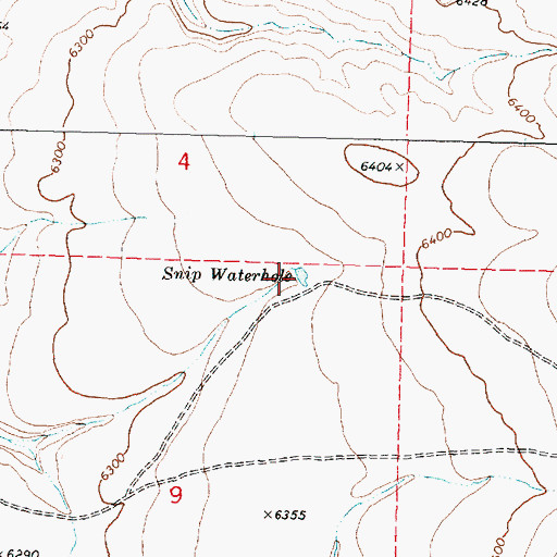 Topographic Map of Snip Waterhole, OR