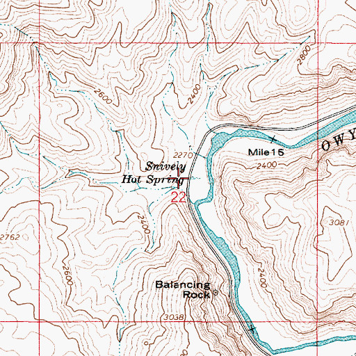 Topographic Map of Snively Hot Spring, OR