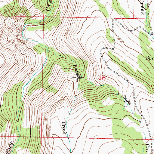 Topographic Map of Snow Creek, OR