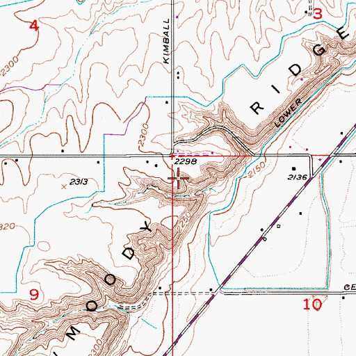 Topographic Map of Snowmoody Ridge, OR