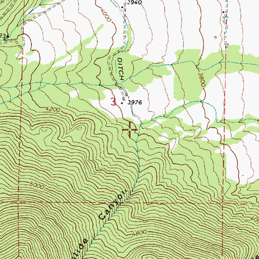 Topographic Map of Snowslide Canyon, OR