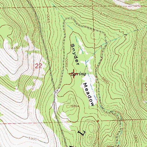 Topographic Map of Snyder Meadow, OR