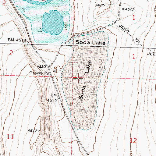 Topographic Map of Soda Lake, OR