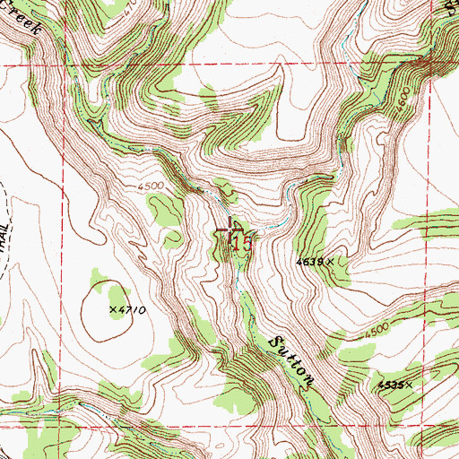 Topographic Map of Soldier Creek, OR