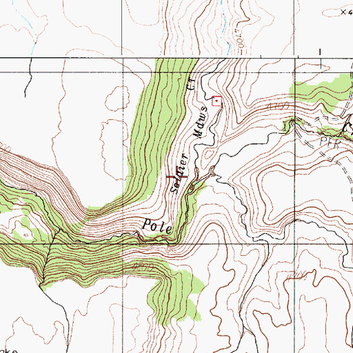 Topographic Map of Soldier Meadows Creek, OR