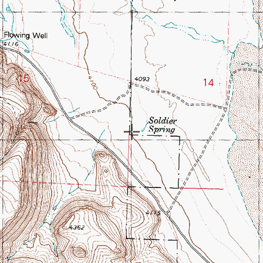Topographic Map of Soldier Spring, OR