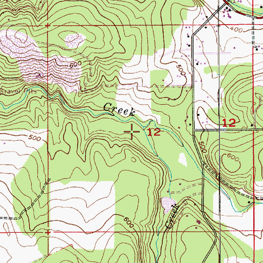 Topographic Map of Sorenson Creek, OR