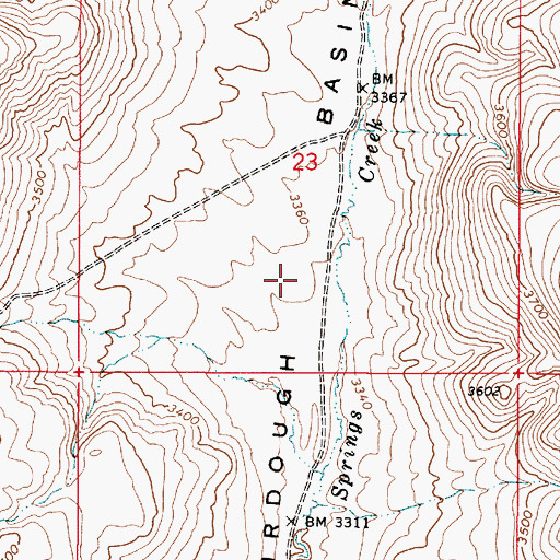 Topographic Map of Sourdough Basin, OR