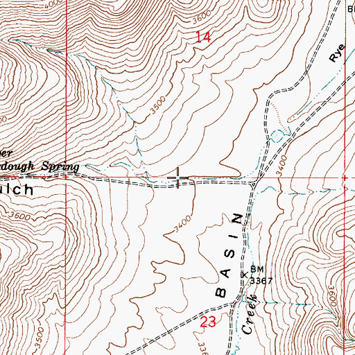 Topographic Map of Sourdough Gulch, OR