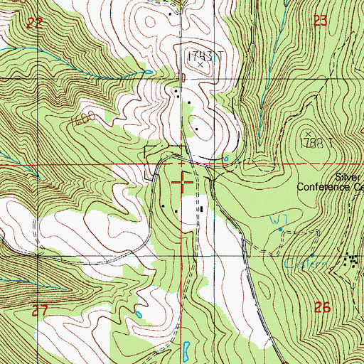 Topographic Map of South Burn Guard Station, OR