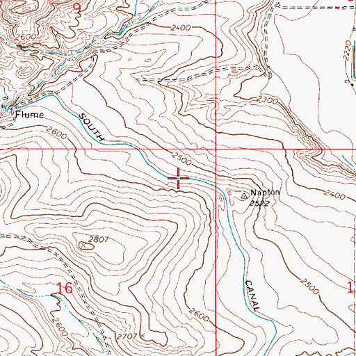 Topographic Map of South Canal, OR