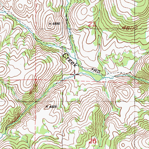 Topographic Map of South Clover Creek, OR