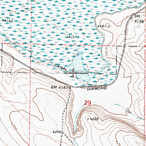 Topographic Map of South Diamond Canal, OR