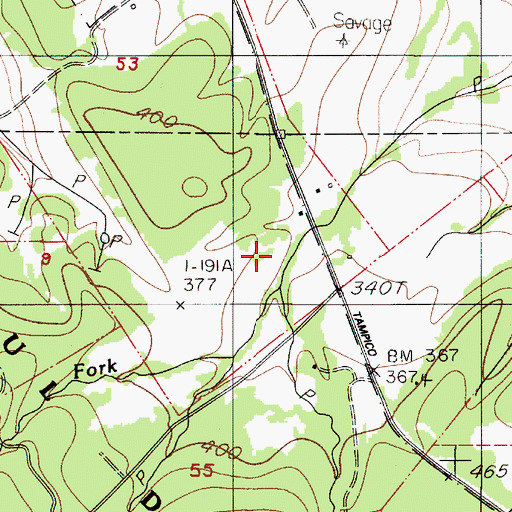 Topographic Map of South Fork Berry Creek, OR