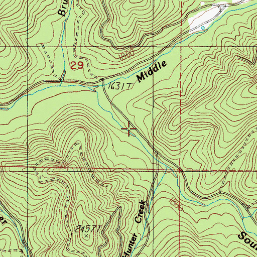 Topographic Map of South Fork Camp, OR