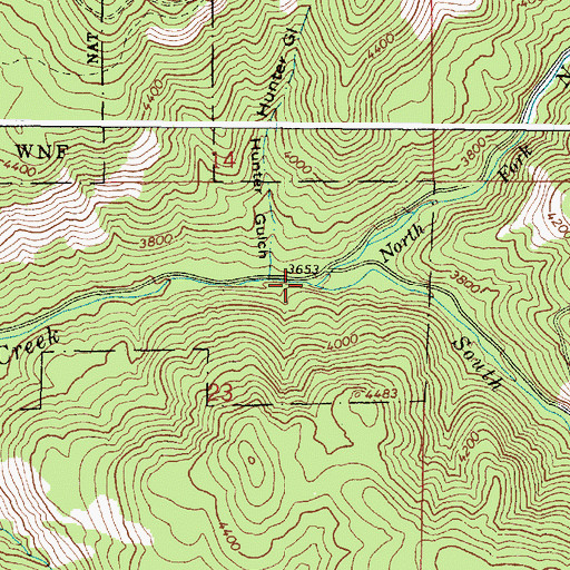 Topographic Map of South Fork Catherine Creek, OR