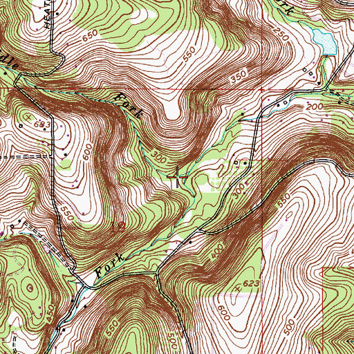 Topographic Map of South Fork Corral Creek, OR