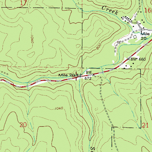 Topographic Map of South Fork Gales Creek, OR