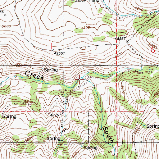 Topographic Map of South Fork Lawrence Creek, OR