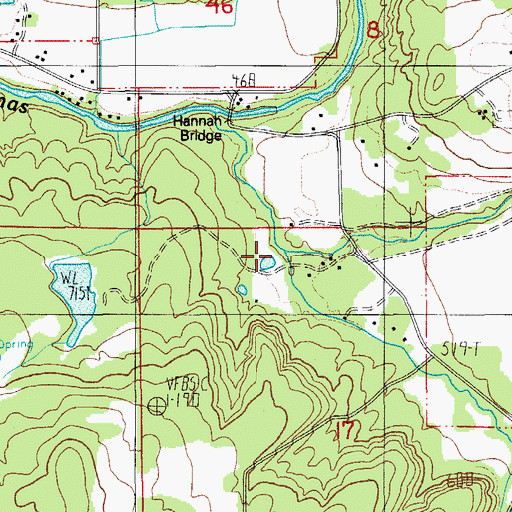 Topographic Map of South Fork Neal Creek, OR