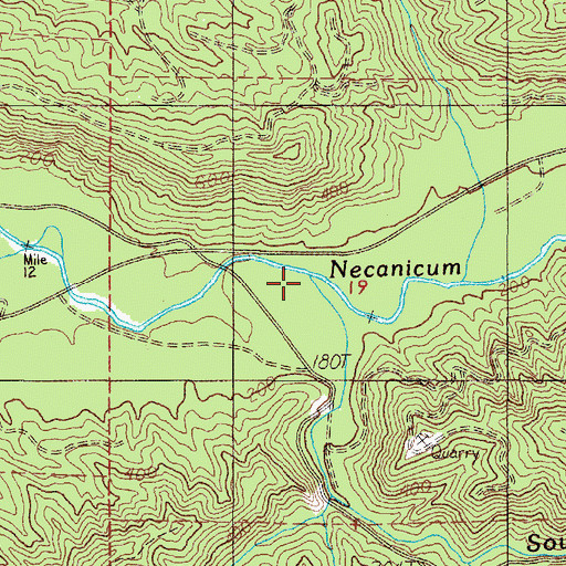 Topographic Map of South Fork Necanicum River, OR