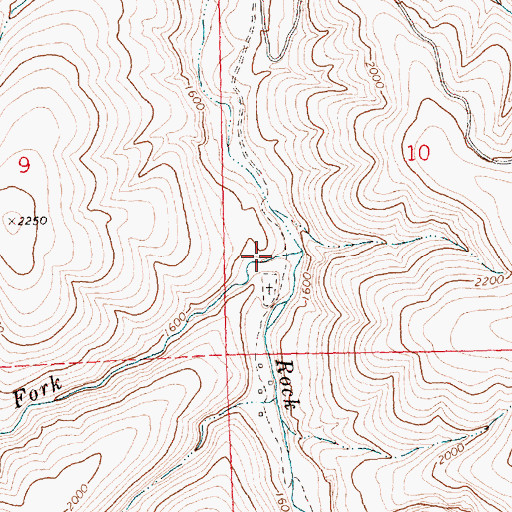 Topographic Map of South Fork Rock Creek, OR