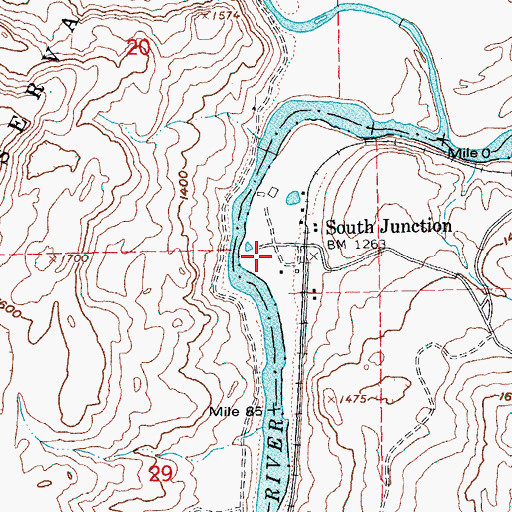 Topographic Map of South Junction, OR