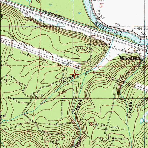 Topographic Map of South Olsen Creek, OR