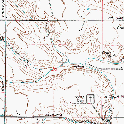 Topographic Map of South Sheep Creek, OR