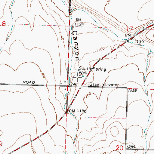 Topographic Map of South Spring Well, OR