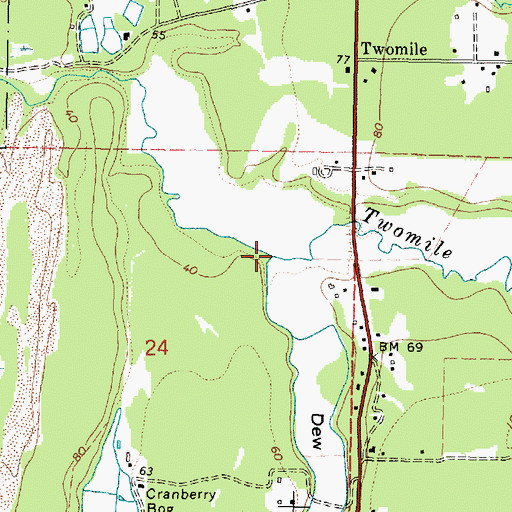 Topographic Map of South Twomile Creek, OR