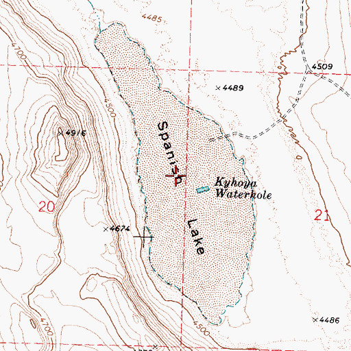 Topographic Map of Spanish Lake, OR