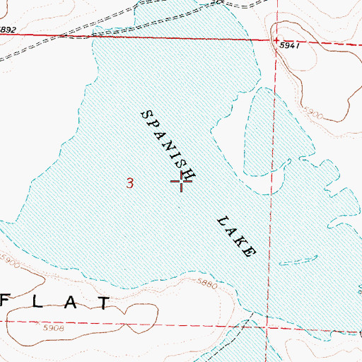 Topographic Map of Spanish Lake, OR