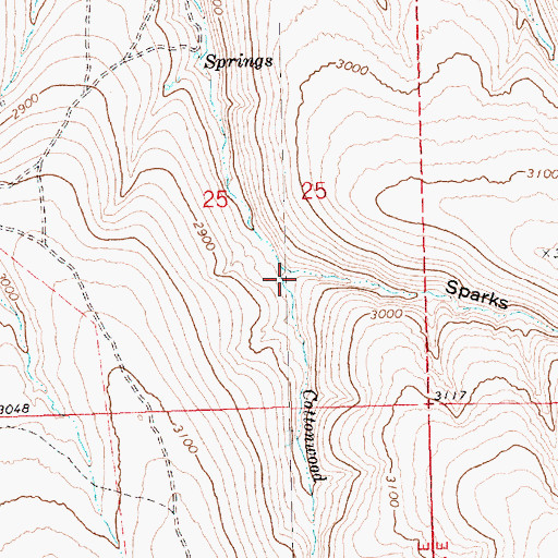 Topographic Map of Sparks Gulch, OR